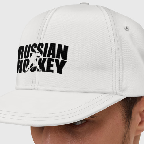 Кепка снепбек с прямым козырьком Russian Hockey Русский хоккей, цвет белый