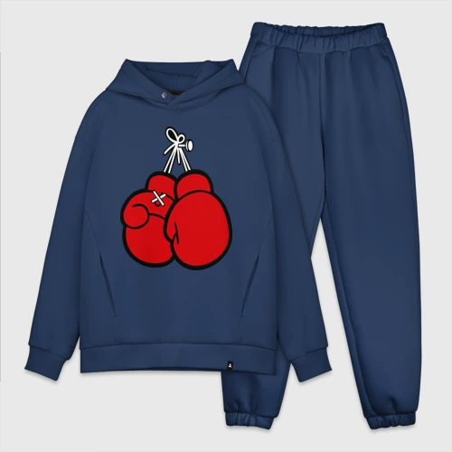 Мужской костюм oversize хлопок Боксерские перчатки