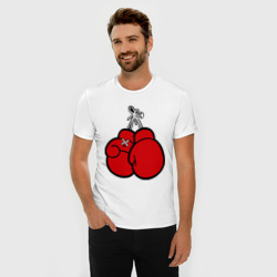 Мужская футболка хлопок Slim Боксерские перчатки - фото 2