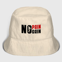 Мужская панама хлопок No pain, no gain! Нету боли, нету толку!