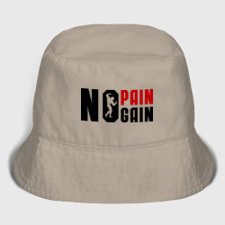 Женская панама хлопок No pain, no gain! Нету боли, нету толку!