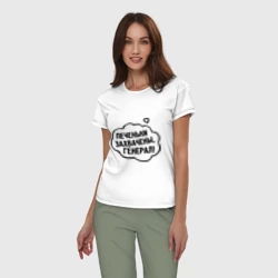 Женская пижама с белой футболкой хлопок Печеньки захвачены - фото 2