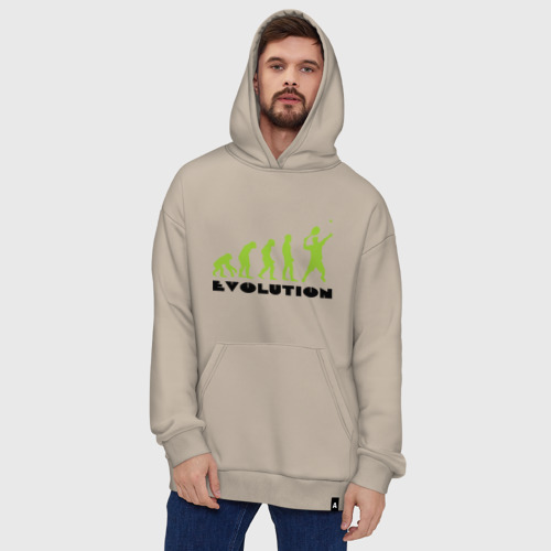 Худи SuperOversize хлопок Tennis Evolution, цвет миндальный - фото 5