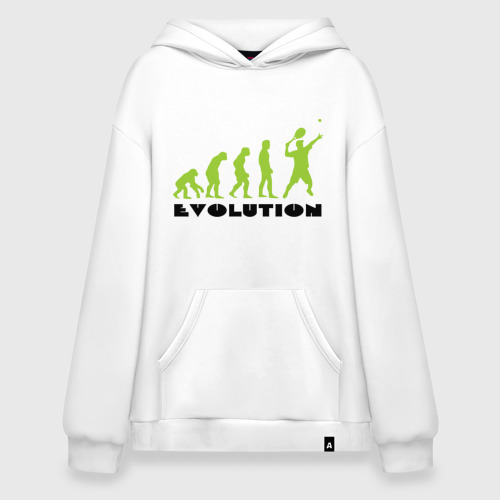 Худи SuperOversize хлопок Tennis Evolution, цвет белый