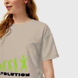 Женская футболка хлопок Oversize Tennis Evolution - фото 2