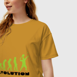 Женская футболка хлопок Oversize Tennis Evolution - фото 2