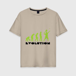 Женская футболка хлопок Oversize Tennis Evolution