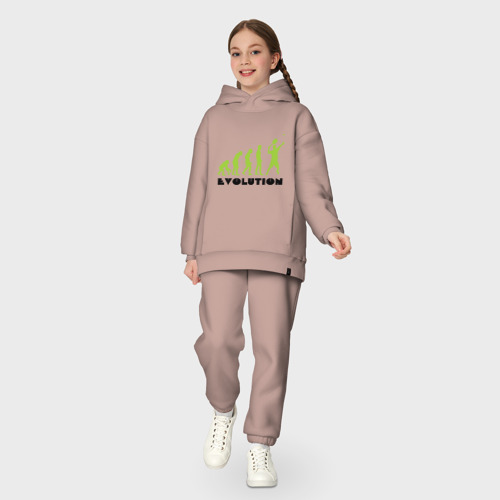 Детский костюм хлопок Oversize Tennis Evolution, цвет пыльно-розовый - фото 5