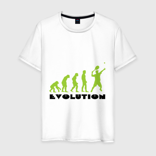 Мужская футболка хлопок Tennis Evolution, цвет белый