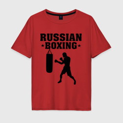 Мужская футболка хлопок Oversize Russian Boxing Русский бокс