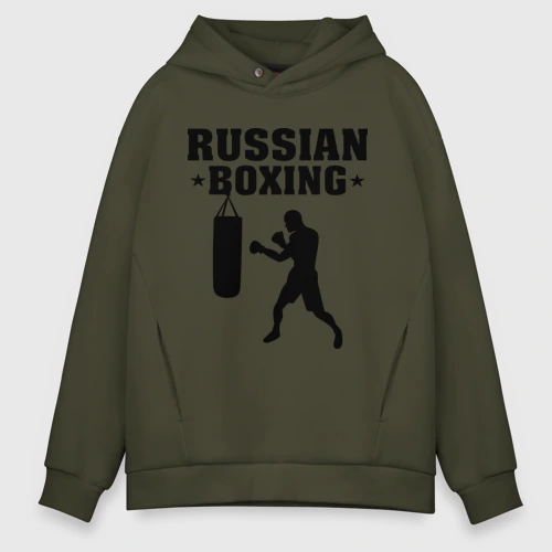 Мужское худи Oversize хлопок Russian Boxing Русский бокс