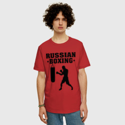 Мужская футболка хлопок Oversize Russian Boxing Русский бокс - фото 2