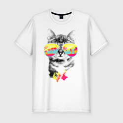 Приталенная футболка Солнечный кот (Мужская)