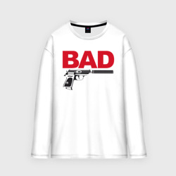 Мужской лонгслив oversize хлопок Bad boy плохой парень