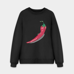 Мужской свитшот oversize без начеса хлопок Перчик