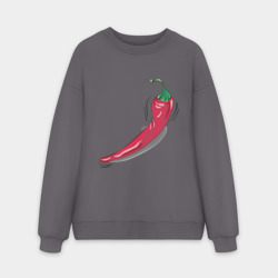 Мужской свитшот oversize без начеса хлопок Перчик