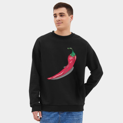 Мужской свитшот oversize без начеса хлопок Перчик - фото 2