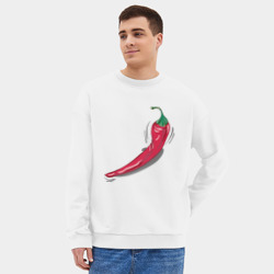 Мужской свитшот oversize без начеса хлопок Перчик - фото 2