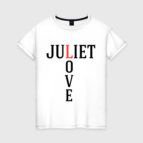 Женская футболка хлопок Juliet love, цвет белый