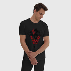 Мужская пижама хлопок Огнедышащий дракон - фото 2