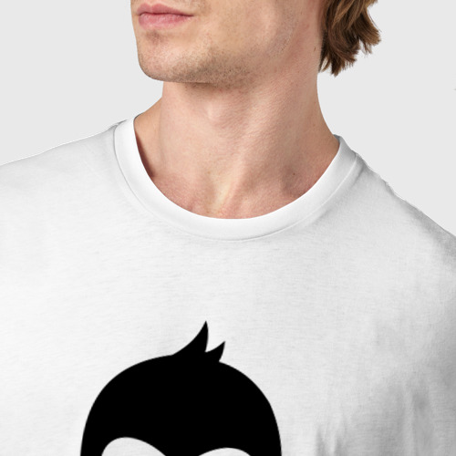 Мужская футболка хлопок Пингвины, цвет белый - фото 6