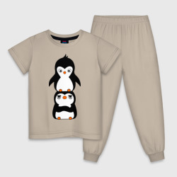 Детская пижама хлопок Пингвины