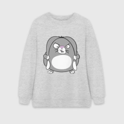 Женский свитшот oversize без начеса хлопок Толстый заяц
