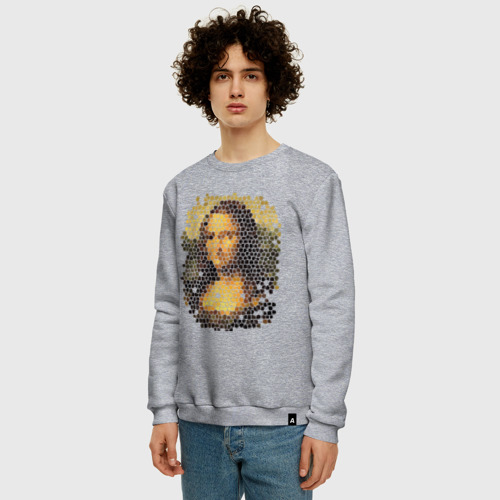Мужской свитшот хлопок Mona Lisa, цвет меланж - фото 3