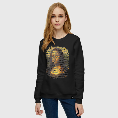 Женский свитшот хлопок Mona Lisa, цвет черный - фото 3