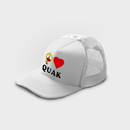 Кепка тракер с сеткой Duck like quack (утка любит кря-кря), цвет белый - фото 3