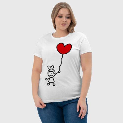 Женская футболка хлопок сердце-шарики женская - фото 6