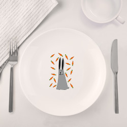 Набор: тарелка + кружка Кролик и морковка парная - фото 2