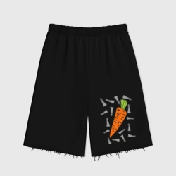 Женские шорты oversize футер хлопок Морковка и кролик парная