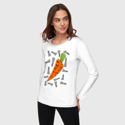 Женский лонгслив хлопок Морковка и кролик парная - фото 2