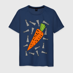 Мужская футболка хлопок Морковка и кролик парная