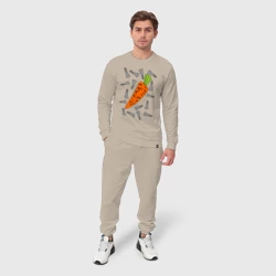 Мужской костюм хлопок Морковка и кролик парная - фото 2