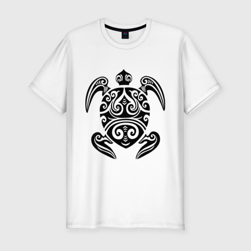 Мужская футболка хлопок Slim Морская черепаха