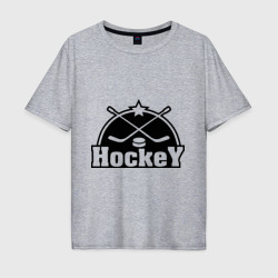 Мужская футболка хлопок Oversize Hockey Хоккей