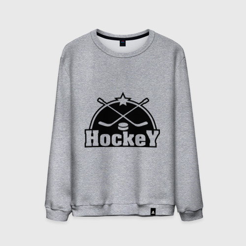Мужской свитшот хлопок Hockey Хоккей, цвет меланж