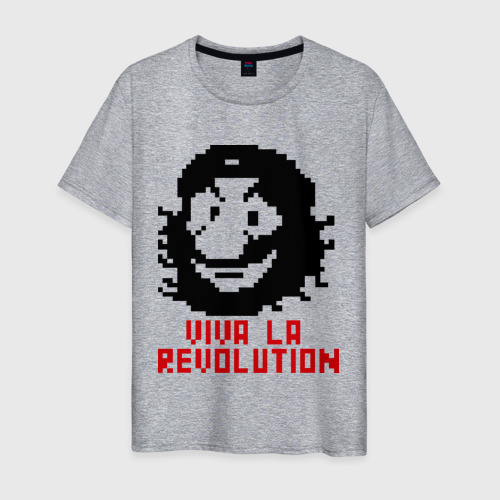 Мужская футболка хлопок Viva la revolution, цвет меланж