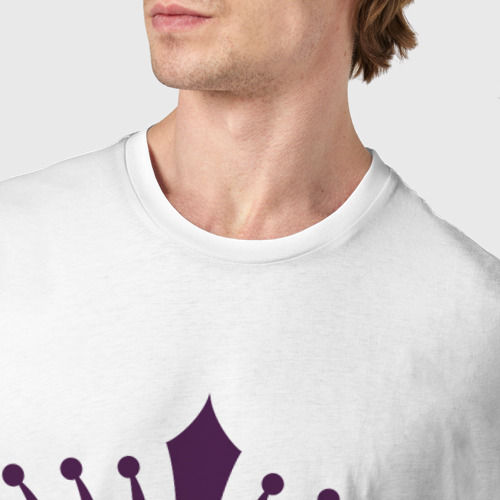 Мужская футболка хлопок Император Миша, цвет белый - фото 6