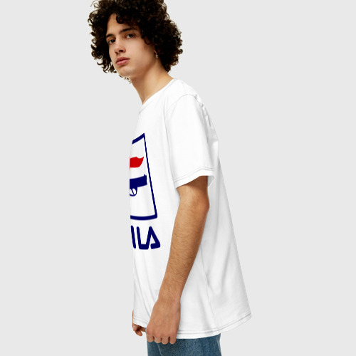 Мужская футболка хлопок Oversize Kila, цвет белый - фото 5