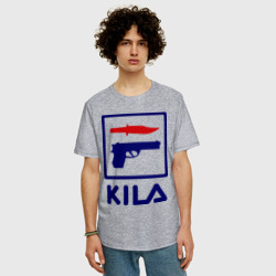 Мужская футболка хлопок Oversize Kila - фото 2