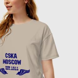 Женская футболка хлопок Oversize CSKA Moscow - фото 2