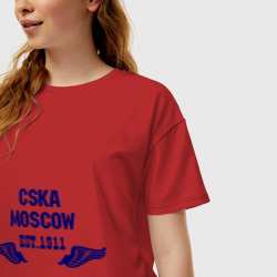 Женская футболка хлопок Oversize CSKA Moscow - фото 2