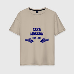 Женская футболка хлопок Oversize CSKA Moscow