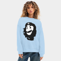 Женский свитшот oversize без начеса хлопок Che Mario - фото 2