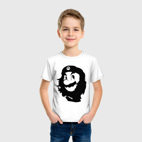 Детская футболка хлопок Che Mario, цвет белый - фото 3