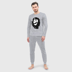 Мужская пижама с лонгсливом хлопок Che Mario - фото 2