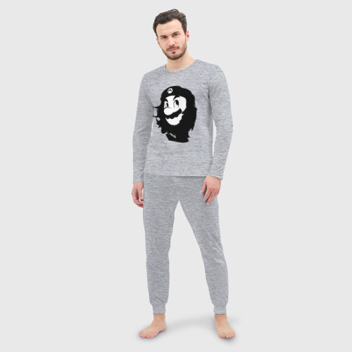 Мужская пижама с лонгсливом хлопок Che Mario, цвет меланж - фото 3